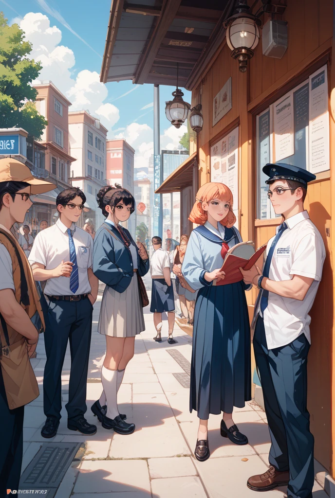 a4 vertical 1 page midwifery school alumni page。grade, and after graduation。there are 8 people, and a message from each is written in a group photo in the center of {x}、There are no individual photos in the。