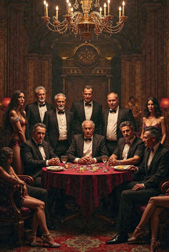 50th birthday party for 10 men and with several naked prostitutes 