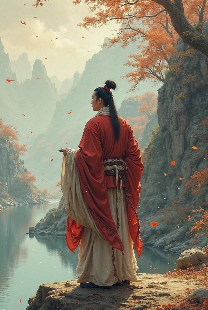  Case 2 ： was framed by slander
Picture ： Qu Yuan stands sadly by the river ， Several treacherous officials are whispering behind him 。
Narration： but because of his honest advice ， was framed by treacherous officials ， was exiled to the border 。