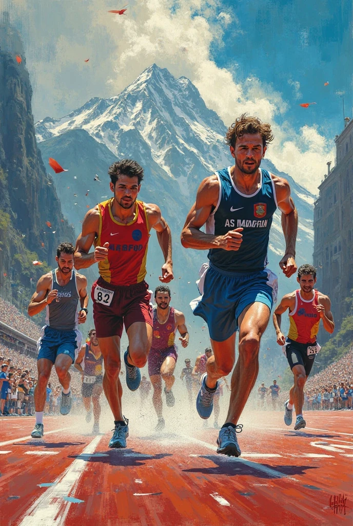 Fortitude to finish line: rising to new heights in sportsmanship, integrity and teamwork painting 