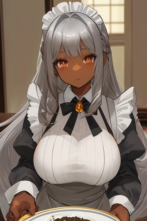 masterpiece, Best Quality, High resolution、Black women、Bunny ears headband, One girl, alone, Silver Hair, Red Eyes, French Braid, Long Hair, Big ample breasts, Cleavage, ponytail, Side Lock, belly button, Looking up at the viewer, Bare shoulders, Hair between the eyes, Rabbit Pose, tiara, Ahegao, Huge saggy breasts、Blushing, ((Huge chubby sexy :1.2)), Huge Sexy , ((Sexy Legs:1.1)),Bare breasts ,Well defined nipples、 garter belt, Squat, Squat with your legs apart, You are so sexy,((Nipples are visible:1.6))、Puffy nipples、Erotic squatting、A woman of noble character、Reverse Bunny Suit,Ahegao,A well-trained body、Mole around the mouth、Beautiful Abs、Toned Body、((Very dark skin:1.6))