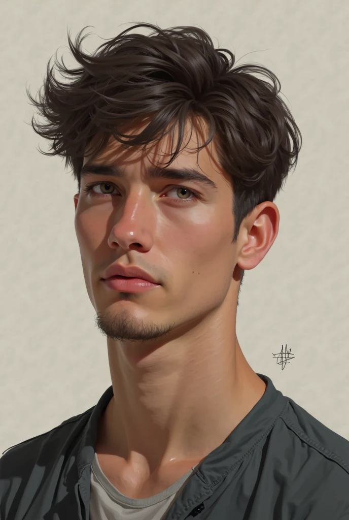 Boy 18 years not smiling 