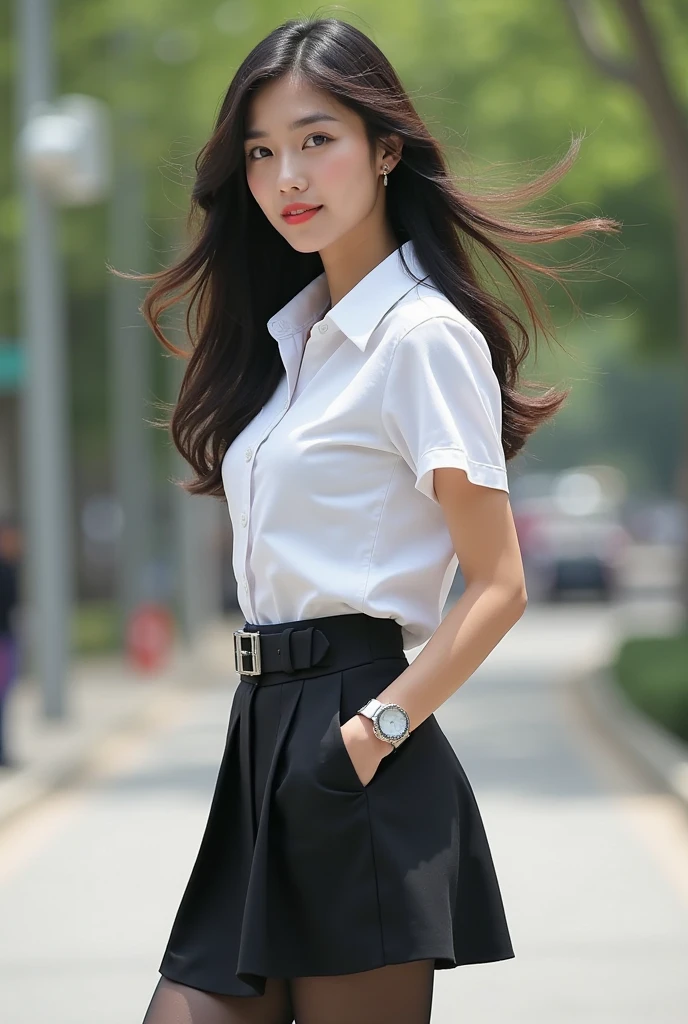 beautiful sexy female student,university