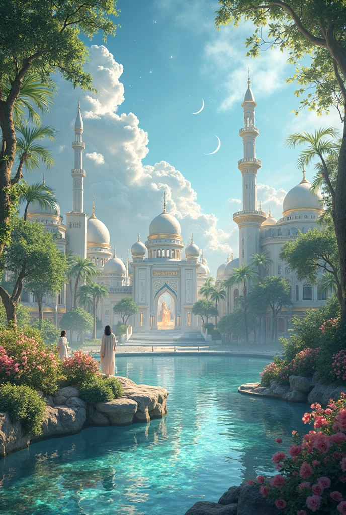 Draw heaven from a Muslim perspective
