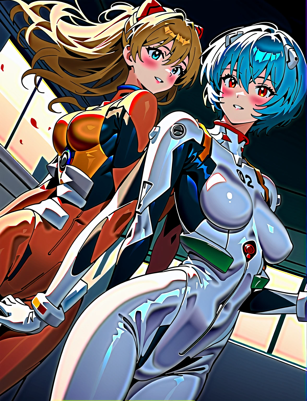 ((Highest quality, 8k wallpaper)),(masterpiece, Highest quality),Very detailed,High resolution,(Official Art:1.3),(((Anime screenshots,Black outline))),One girl,alone, Break mer1,(Rei Ayanami {Neon Genesis Evangelion,}1.2),masterpiece, best quality, outdoor, 1girl, Solo,red eyes,short hair,blue hair, (White plug suit:1.4), skin tight,