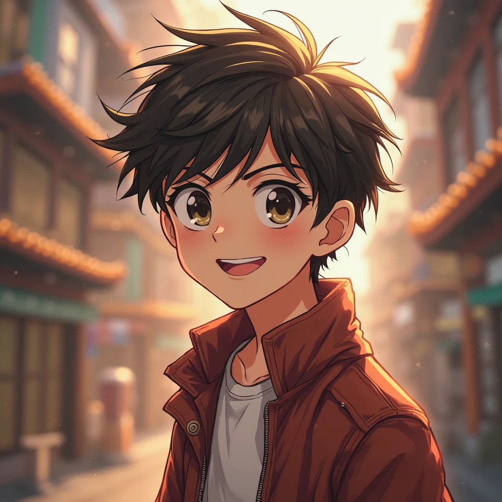 cartoonist、anime、 confident , High Quality, Pictorial Effects, 4K resolution for hard hair, very detailed, photo-like realism, studio lighting, extreme details, professional , vivid colors, bokeh, narrative scene, Production process, Cartoon-style expressions, animeーション, confident poses, bright atmosphere,  detailed expressions 、young man、pen