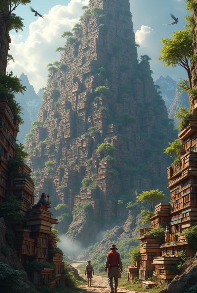 A mountain full of books