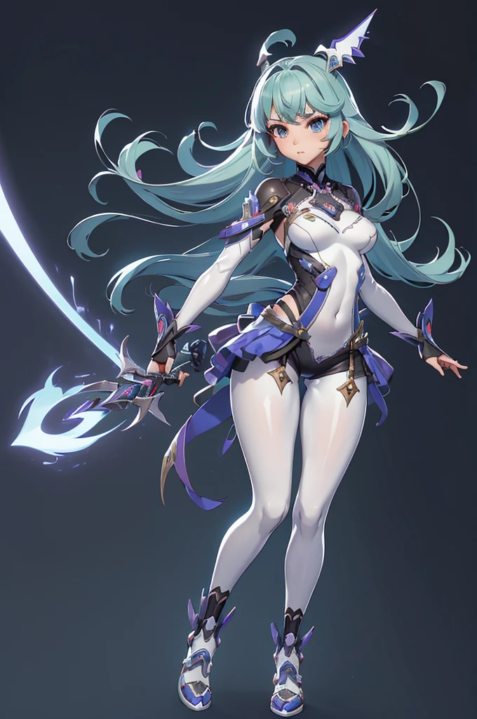 masterpiece, best quality, ultra-detailed, best shadow), (detailed background,dark fantasy), (beautiful detailed face), high contrast, (best illumination, an extremely delicate and beautiful), ((cinematic light)), colorful, hyper detail, dramatic light, intricate details, (1girl, solo,white hair, sharp face,purple eyes, hair between eyes,dynamic angle), swirling black light around the character, depth of field,black light particles,(broken glass), superhero , full body, holding magical sword, woman, happy, smile, look in front, tall, wearing boots, attractive, detailed clothing, woman, adult, sexy, sharp teeth,