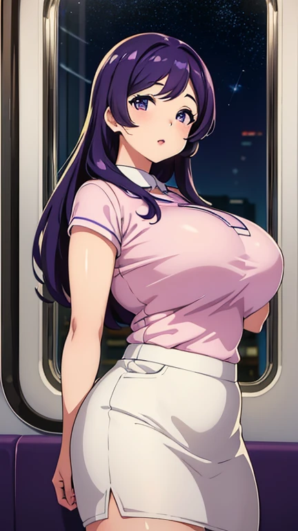 {{{nsfw:1.5}}},{{{breast grab:1.5}}},{{{breast milk:1.5}}},(a cute girl), ((top gravure idol, 22 years old):1.1), ((shiny brown french twist hair):1.1),((open mouth, smile ,looking at viewer):1.1), ((school uniform, shirt lift, beautiful pink pleated medium length skirt, school bag, lacy bra and panties):1.2),((black thigh highs):1.1),((standing, skirt lifting up:1.5 ,hand on hip):1.2), (((showing panties:1.5))),red color high leg micro panties:1.3, ((she is surrounded by passengers, on crowded train):1.3) BREAK ((beautiful big breasts and big bottocks, narrow waist):1.2),(photorealistic:1.1), (detailed skin:1.2),(radiant colors:1.2), ((Best quality, 4k, Masterpiece, UHD):1.2), ((sharp focus, professional cinema lighting ):1.2), ((shot from below):1.4)