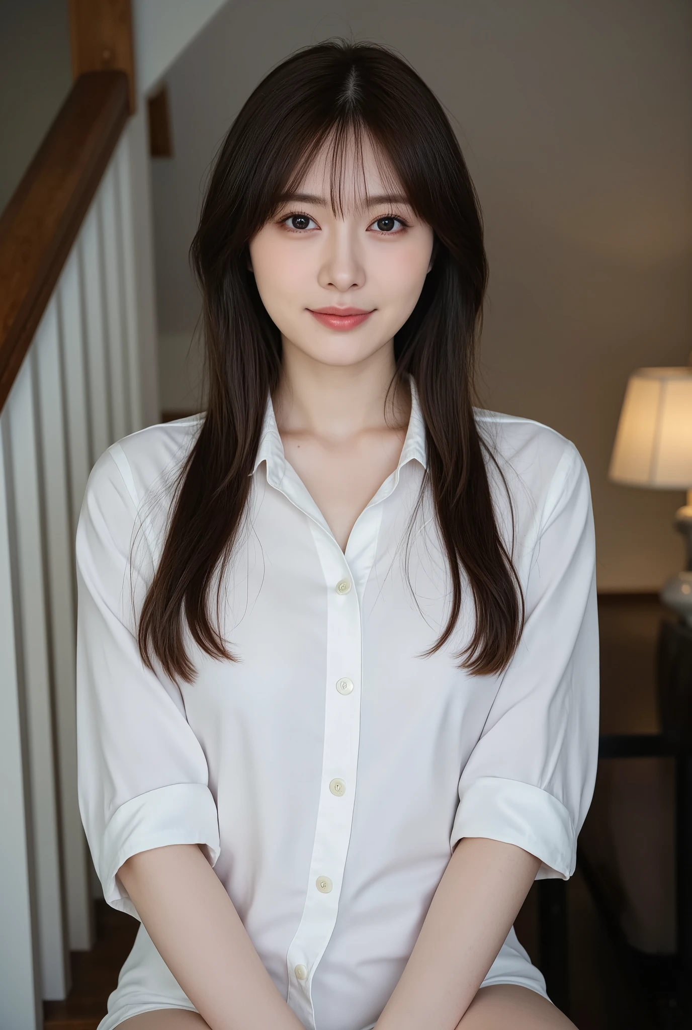 Memory correction:255, Everything modern:1.66, Cute Japanese Women Photos, smile, 20-year-old, Oil and hair balm for one-length straight hair:1.55, (photo Realistic:1.4), (hyper Realistic:1.4), (Realistic:1.3), (Smoother lighting:1.05), (Improving the quality of cinema lighting:0.9), 32K, 1 person,20-year-oldの, Realistic lighting, Backlight, The light shines on your face, Ray Tracing, (Bright light:1.2), (Improvement of quality:1.4), (Highest quality Realistic textured skin:1.4), fine grain, Detailed face,(smile:0), (Emphasis on face close-up:1.3), (Enhances the beauty of skin texture:1.1),((Extremely precise and accurate anatomy:1.0)), (Enhances the beauty of skin texture:1.1), Clean and glowing skin, mesh, thin:1.2, (Realistic:1.3), Realisticなライティング, (Smoother lighting:1.05), 32K, One Japanese woman, fine grain, Detailed face, (Film Grain:1.1),(Accentuates body lines:1.1), High resolution, Natural look, Kind eyes, Improves hair quality, Delicate light and shadow, Transparent muscles, Graceful pose, Beautiful Eyes, Sharp details, Soft light reflection, Beautiful contours, Delicate skin tone, Fine hair texture,Cute Japanese Women Photos,