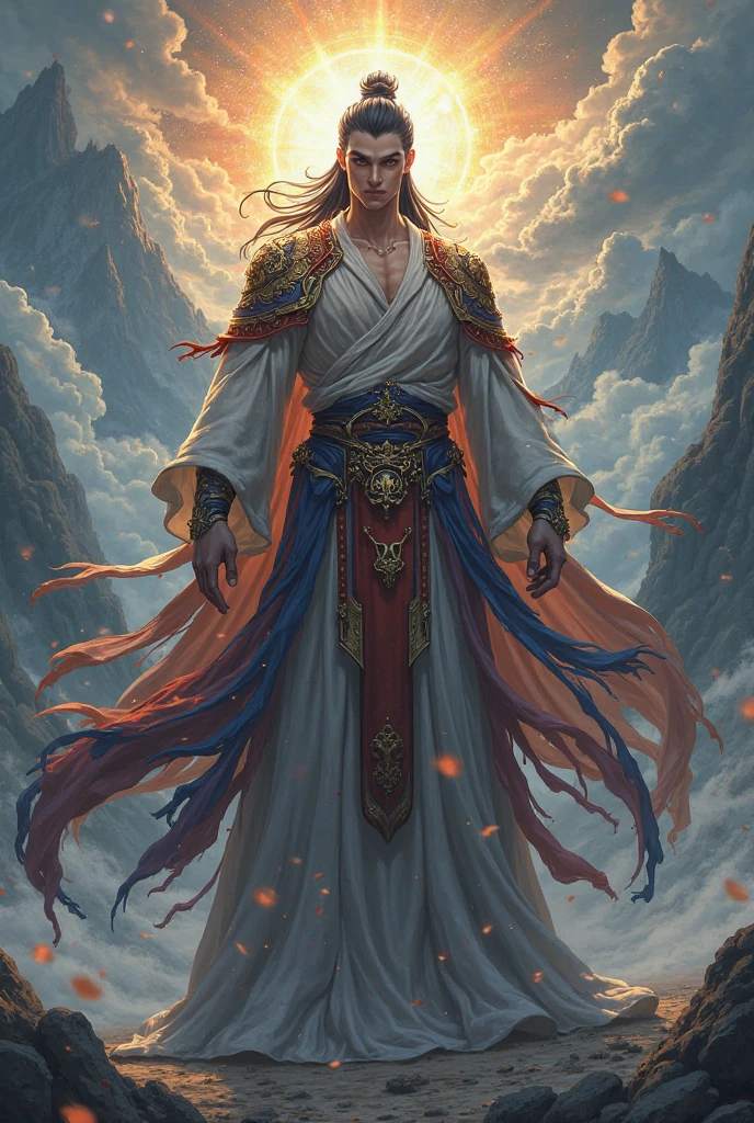 An Anime of a Well reserved mythic male figure