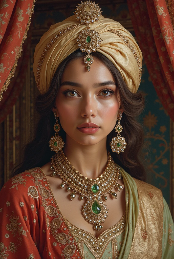 Portrait of a person in the time of the Mughals