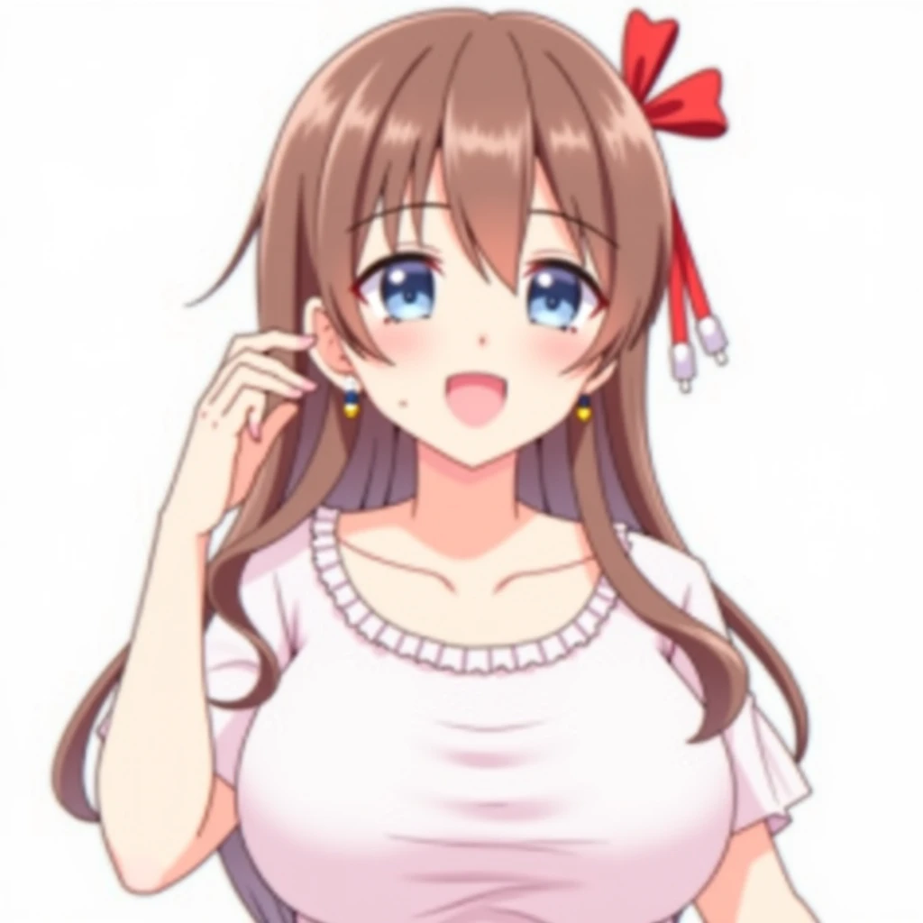 Character Sheet,Anime style,(masterpiece),illustration,8k,ray tracing,finely detailed,best detailed,Clear picture, 28 years old,Medium_Hair, darkbrown Eyes, longhair, White tanktop,mature female,milf, slender small breasts,panty shot ,white panty