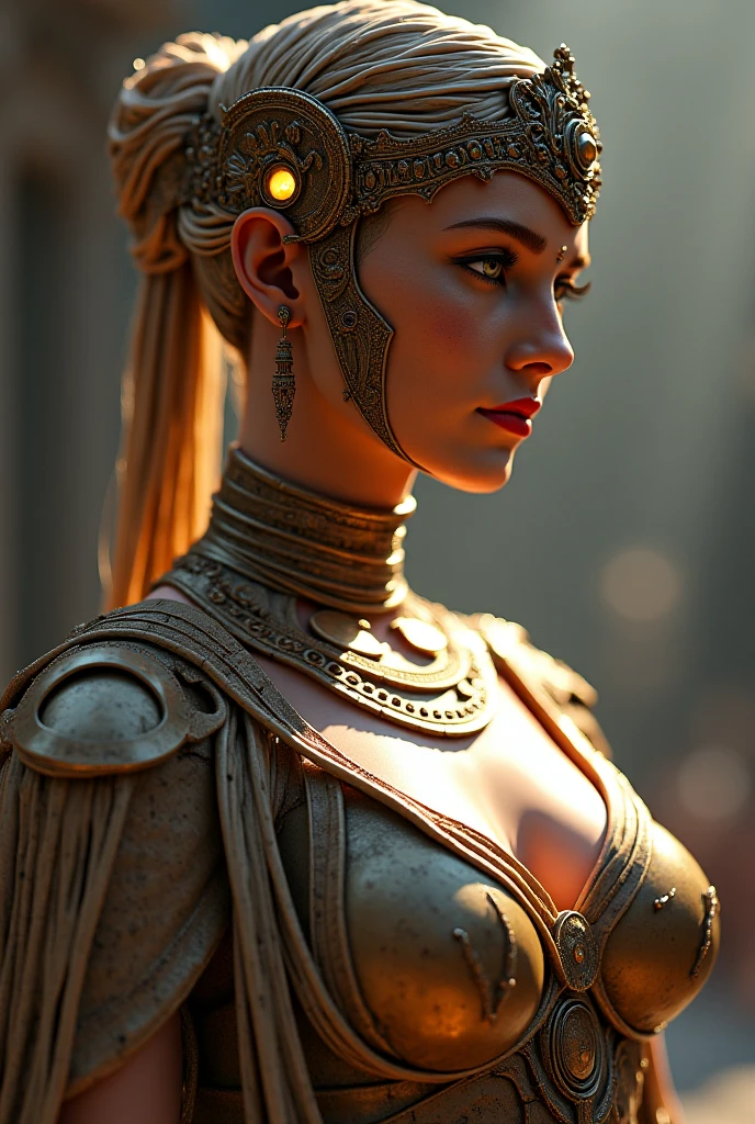 (((Front Facing View))), (Highly Detailed, HD)Woman, figure, mischevious expression, jovial air, skin, (smirk), confident, self-assurance, (Symmetrical Detailed Eyes), portrait, dramatic skin
hyper realistic , (((cinematic light)))