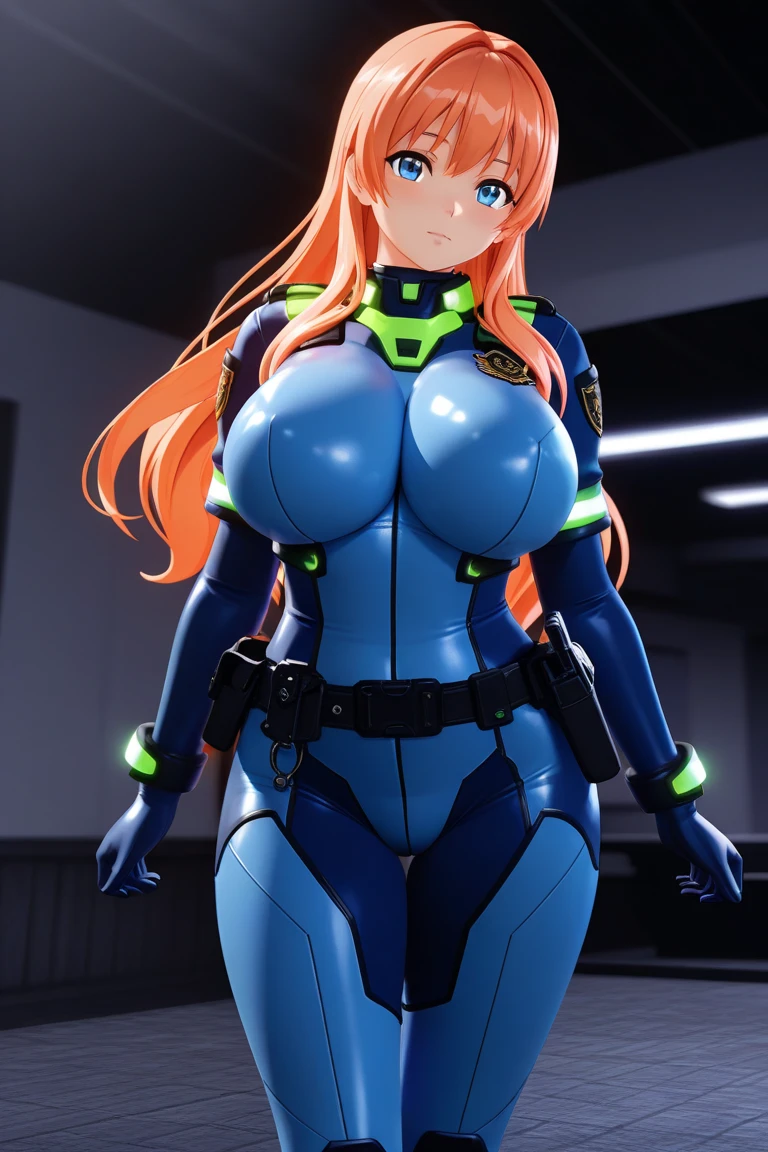 1girl, woman, Japanese ,cyberpunk spy, latex lingerie,, elbow gloves, bombshell hair, red hair, drill hair,Pull Through Ponytail, small breasts, wide hips, tall, athletic toned hourglass figure,, caucasian<lora:EnvyBadassSliderXL01:1.0>