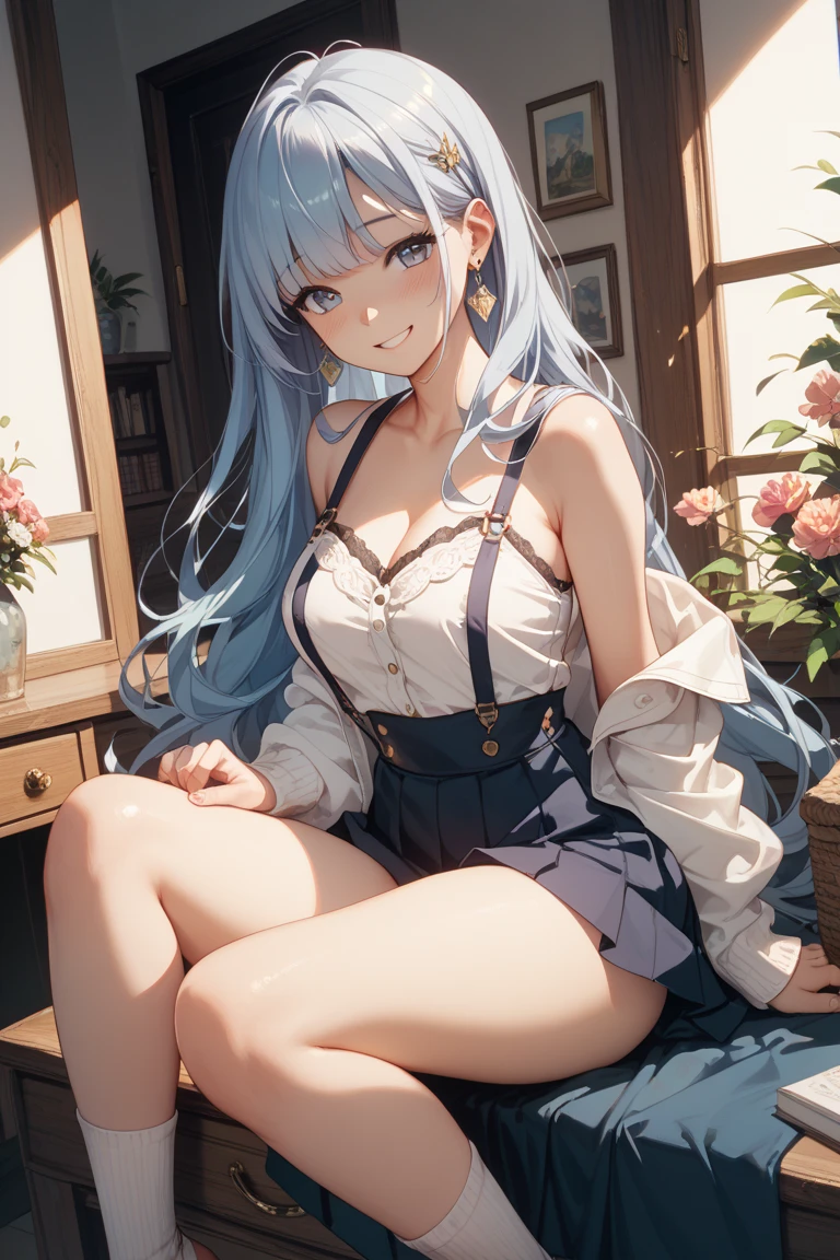 [（Transparent background：1.5）：：5]，（（（tmasterpiece））），（（（best qualtiy））），（The is very detailed））），illustratio，1girll，独奏，mistic，vivd colour，Shiny，Underwater transparent sealed hemispherical glass dome，whaite hair，red eyes，full bodyesbian，The barefoot，Long hair is calm and natural，Koi，Under the water，domes，closeup cleavage，Dynamic action，Lens perspective，（（（Box composition））），sit with legs crossed，Leaning against the bookshelf，Best picture quality，Erotic lingerie，Raised sexy，Lots of bare breasts，gigantic cleavage breasts，Blushing and shy，Naked