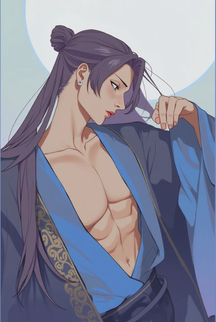 a man with a sword and a purple robe holding a sword, sasuke uchiha, male  character, itachi uchiha, anime handsome man, itachi, itatchi uchiha, okata kazuto, shikanosuke yagaki, character; full body art, handsome japanese demon boy, male anime style, shirtless, handsome pose