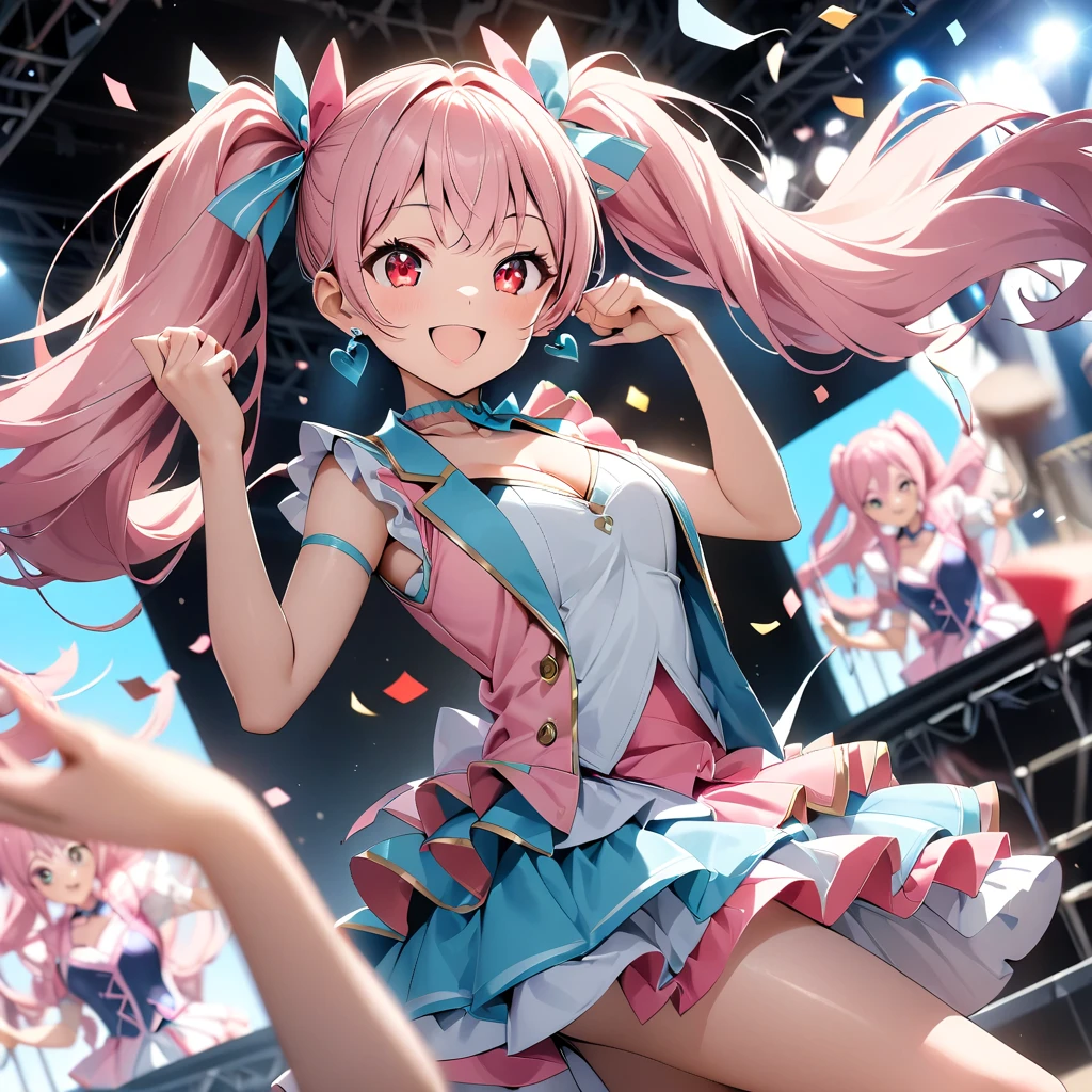 detailed background、highest quality、teenage beauty((3 people:1.5))、cute hairstyle、Japanese:1.5,huge breasts、smile、(very tight magical girl:1.4)、Choose tight magical girl clothes with floral patterns or pastel colors、Pair your feet with flat sandals or sneakers..、Add accents with a basket bag or headband、By incorporating spring-like bright colors and patterns,Creates a gorgeous and cute impression,(Armpit milk:40%),(underboob:70%)
,(skirt lift:40%),(Nipples pumping:40%)