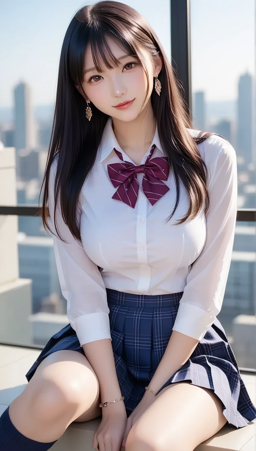Dark blue tight skirt