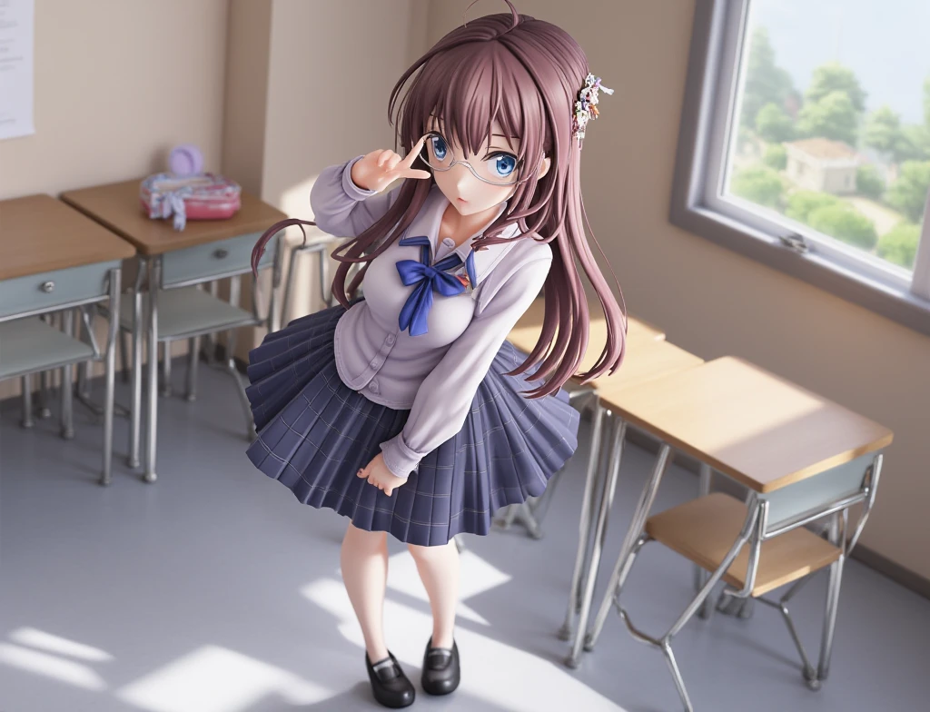 １８age、male、high school student、During class、uniform、