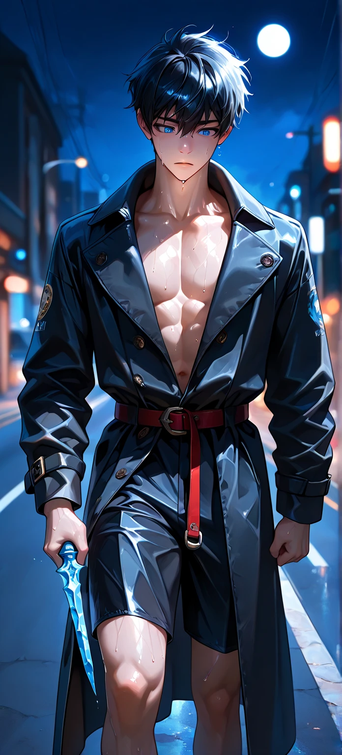 1boy, bikini, Tight muscles, Broad shoulders, Handsome and old, Tiny underwear, Sexy, sex, Guy, Gay, police jacket, black sunglasses, public part, necklace, Cool earrings, bikini, bikini, bikini, Wear underwear in public,