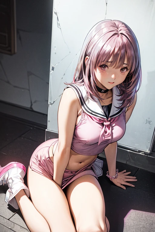 (masterpiece:1.3, Highest quality, Ultra-high resolution, Very detailed), (Realistic, photoRealistic:1.4), Beautiful illustrations, Perfect lighting, Natural light, Written boundary depth, , Beautiful detailed hair, Beautifully detailed face, Beautiful attention to detail, Beautiful clavicle, Beautiful body, Beautiful breasts, Beautiful thighs, Beautiful legs, Beautiful Hands, View your audience, (Face Focus), 1 girl, high school girl, The whole body is covered in oilで光沢感がある　Tissue paper cut into small pieces,　 A small crumpled roll of tissue paper, A small piece of tissue paper that had fallen to the ground, torn apart and crumpled,　Excessive sweating on the face,Sweat dripping down,Sitting on an old bed,　Duvet with a light yellow stain　Old gym mat ,Gymnasium Warehouse,　There are lots of small rolled up tissue papers on the floor. ,　Crumpled garbage is scattered everywhere.,　Very old gym mat, 　 Messy room,　　Dimly lit room　Hardwood Floors　Scattered small rolled tissue papers　Upper body sailor suit, Lower body swimsuit　Inner swimwear　Illustration Style　Anime Style　Small lips　Face of Shame　Embarrassing　beautiful girl　Very cute clothes　Cheeks pink　Light purple hair　Blonde long hair　super curly hair　Super long sideburns　Rubber clothing　hair band　Pearl white silk tights that become transparent when wet　White super long boots　Big eyes　Hanging eyes　Angry　Blushing　Shocking Pink Rouge　Sweating profusely　　A small roll of tissue paper　The whole body is wet from rain　Mucus clings to the whole body　Steam coming out of the whole body　Steam rises across the screen.　White Breath　Haa　The whole body is covered in oil　evening　Overall orange background　Sunset sunshine