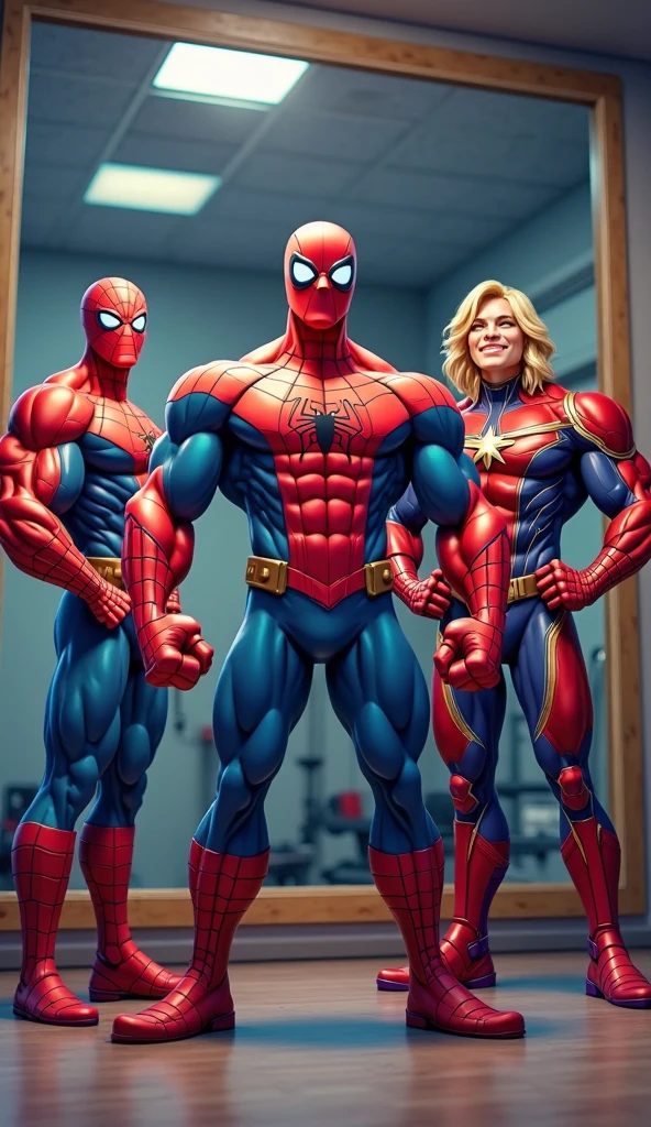 Spinneret (Mary Jane Watson) friendly expression, facing camera, curvy