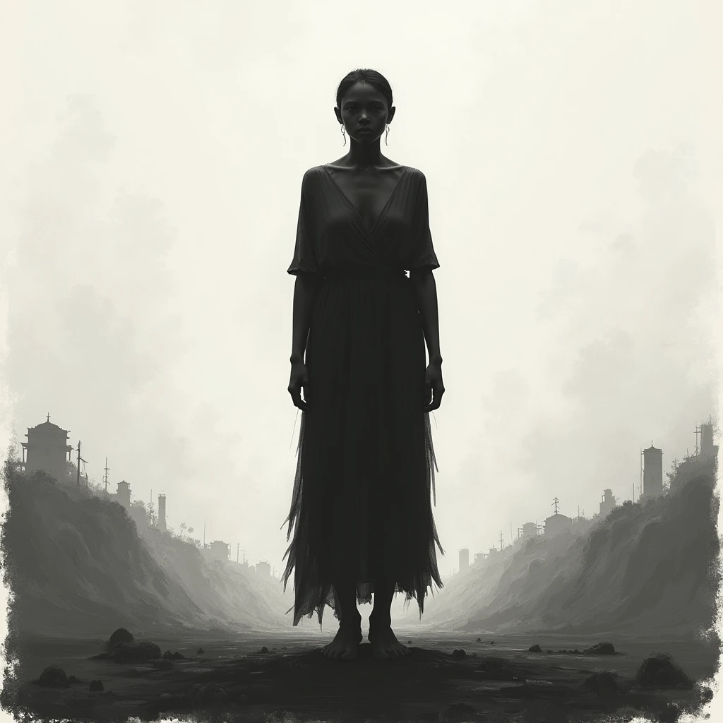 A beautiful  vibrant woman staring at the viewer, standing in a strange city street, art by WAS-LiliBellons