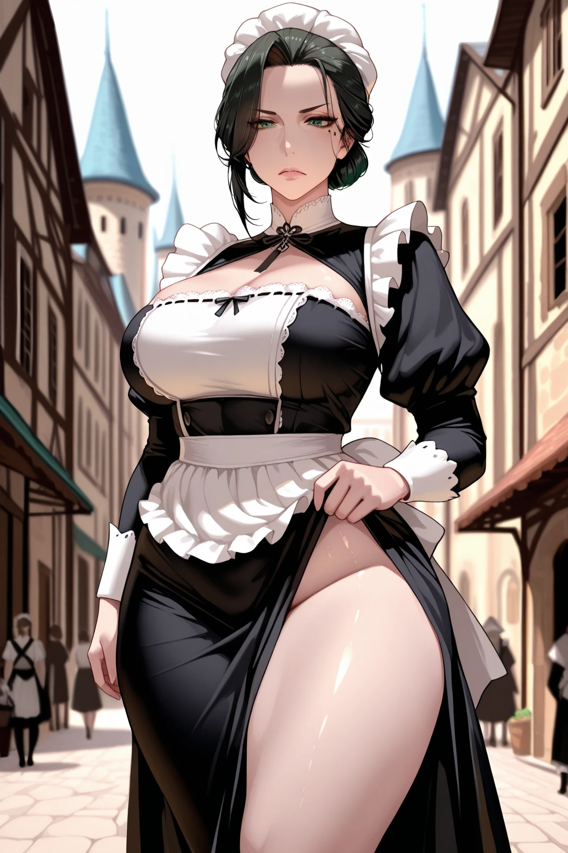  22 years old, (milf:0.8), (solo:1.5), (sfw:1.25), cute breast, beautiful breasts, medium tits, thin waist, big ass:1.0, Raised sexy, (dark mahogany medium short hair, updo, hair over one eye, asymmetric hair, Carly hair, low tied braids),(musulman, white Headscarfs, hair bands, head vandage, Turban), (ultra high resolution, 8K RAW photo, photo realistics, thin outline:1.3, clear focus), best qualtiy, natural lighting, textile shading, blurry back ground, field depth, bokeh, (Bright pupils, fine detailed beautiful eyes with highlight:1.3, high detailed face), Red lip, fine realistic skins:1.1, looking down viewers:1.3, (dynamic angle:1.3, front view:1.1, breast focus:1.3, from below:1.2), (dynamic posing:1.5, sexy posing:1.2, leaning forward),Youghal, side lock, hair ornaments, hair band, red eyes, light smile, big , Revimpling fabric, earrings, Hand gloves, detailed face,smoking,brunette hair,detailed and beautiful eyes,beautiful detailed lips,Rolling her eyes,manner,nice,garden background,artistic rendering,Super detailed,(highest quality,4k,8K,High resolution,masterpiece:1.2),Bright colors,studio lighting
