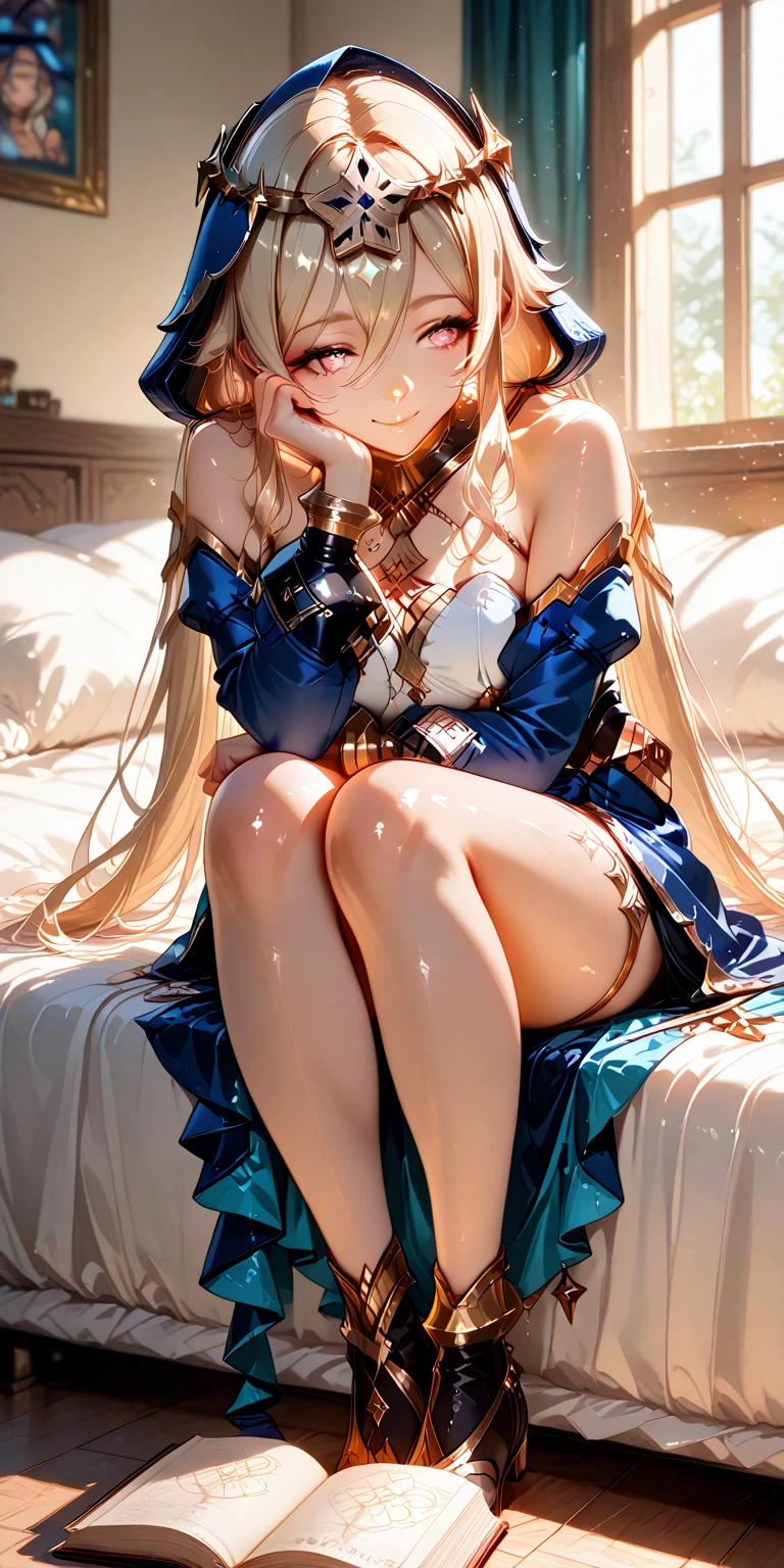 (((Girly hairstyles)))、(long hair)、(((light brown hair)))、beautiful illustrations, (natural side lighting, movie lighting), looking at the viewer, 1 girl, perfect face, Cute symmetrical face, shiny skin, blue eyes, Long Eye Lasher, (medium breasts), beautiful feet, ((mini skirt)), beautiful scenery, (cute smile, Please open your mouse a little), (((stiletto heels))), ankle,Low - Angle, Emphasize the legs, ((from head to toe)), ((slender)), NSFW, high detail、Rich skin details、nffsw)、(highest quality, 8K, table top:1.2), super detailed, (realistic, realistic:1.37), (((full body shot)))、Bright colors、(((sexy atmosphere)))、(((20 year old woman)))