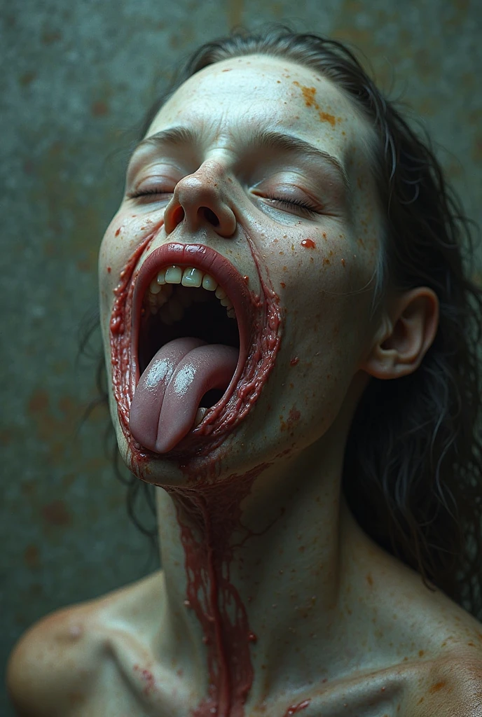 Tongue inserted into penis hole