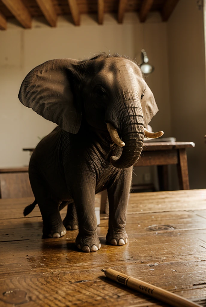 3D toy cartoon cute fantasy elephant.