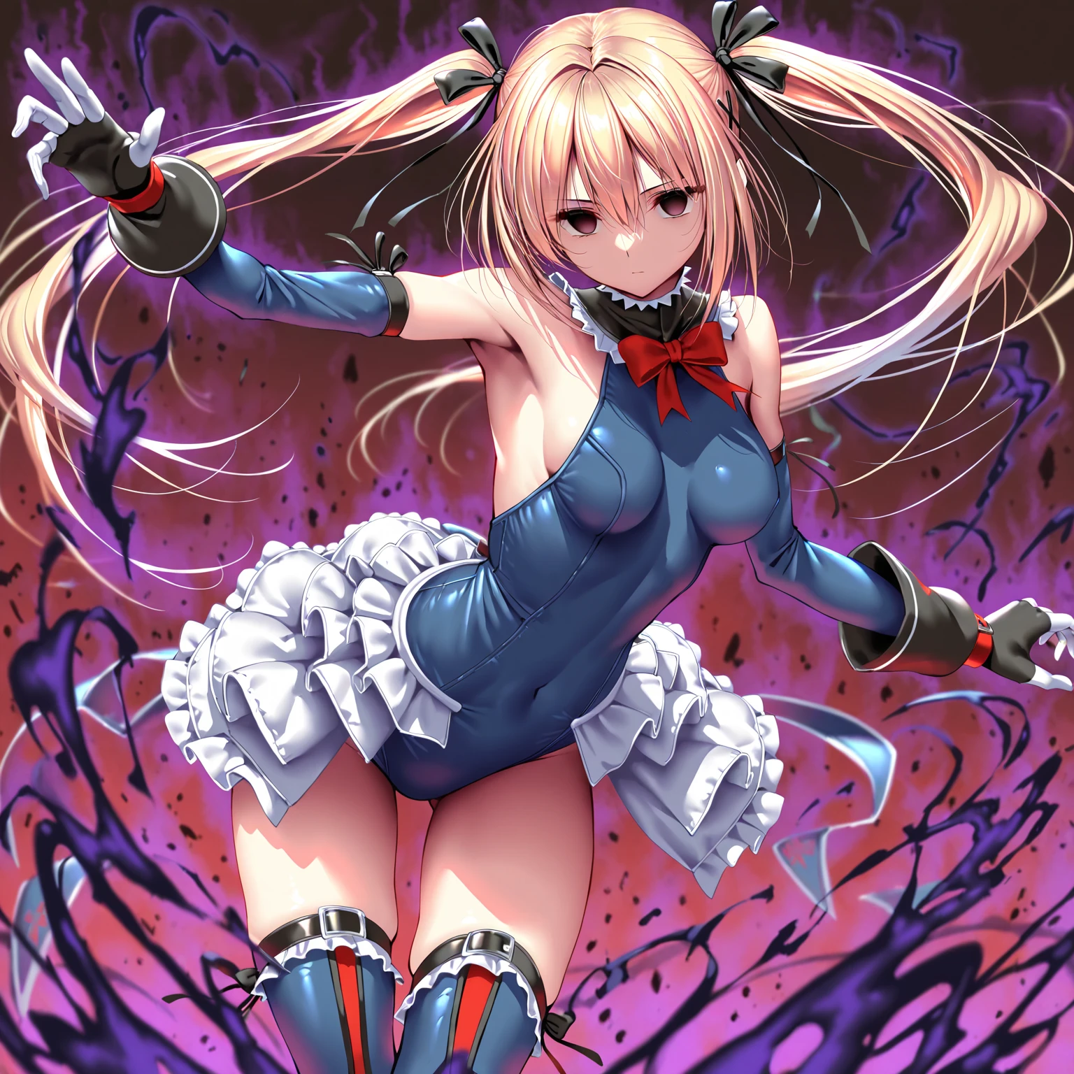 (1girl in:1.2, ( (digital) ( (Detailed passages inside the base:1.4), medium breasts, (fril swimsuit, thighs thighs thighs thighs, Detached sleeves)) , Best Quality, marierose,、Hypnorola
Eyes in the sky、1girl in,Emotionless facial expressions,Walking、grinning evily