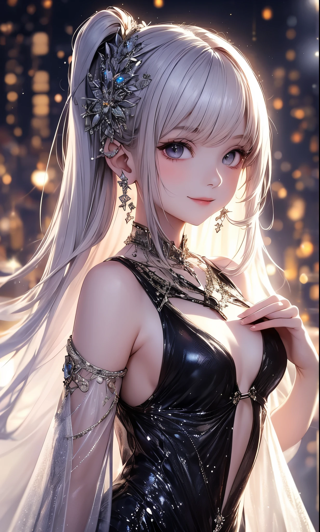 (dynamic porn pose),(leather boots,(asymmetrical armor),(long embroidered lace dress,see through,lift up the hem of the dress)),(random hairstyle),(Thin type:1.8),(large breasts),(Highest image quality,(8K), Ultra-realistic, Best Quality, High quality, High Definition, high quality texture, high detailing, Beautiful detailed, fine detailed, extremely details CG, Detailed texture, realistic representation of face, masterpiece, presence)