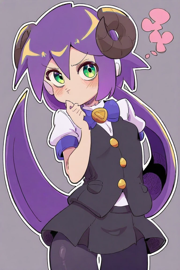1female, teacher, wearing a light blue suit, red tie, bootyshorts, light blue bunny ears, Thicc, light blue hair, short hair, glowing purple eyes, face to detail, detailed eyes, the background is a dark place, smiling, and laughing. Close up.