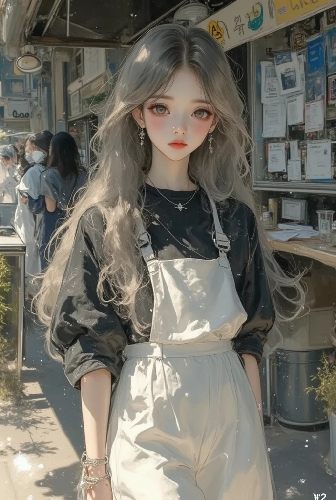 White-haired girl