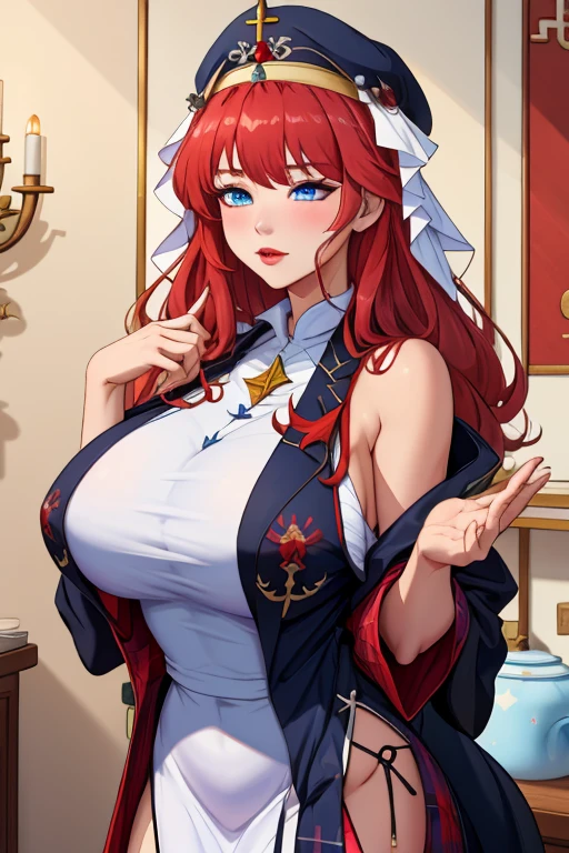 1girl,korean ghost girl,very beautiful detailed face,torn and wet blood ghost uniform,super big breast,(P cup), hold a blood, terrible smile,sexy body,standing, death, dead, body full blood,in haunted house