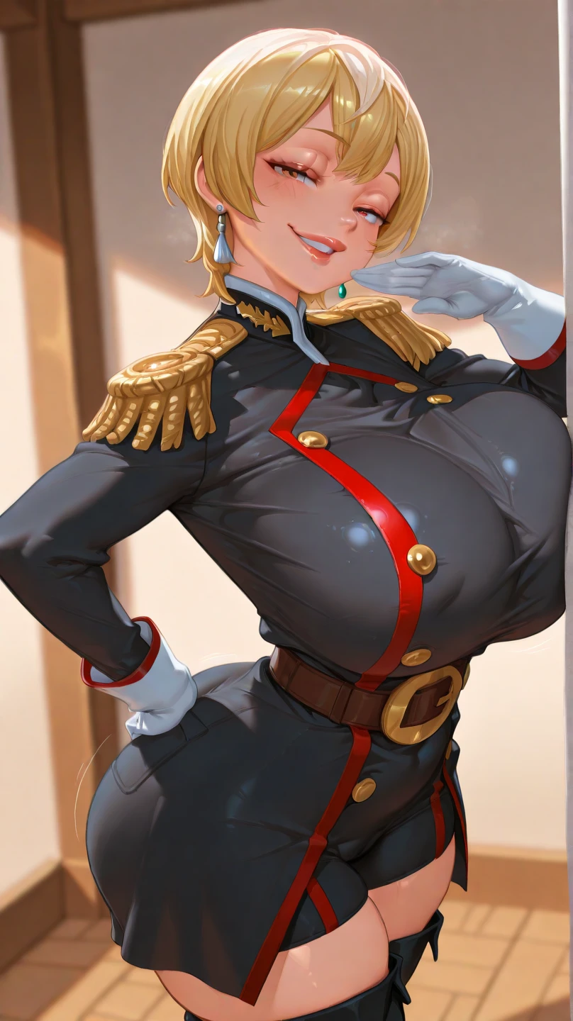 8k(White military uniform:1.5)8k((White military uniform:1.7))
(woman,Huge breasts,(Huge breasts:1.5),とても唇が赤いHuge breastsを強調,Big Ass,Narrow waist,Long legs,Green Eyes Standing)
8k((((Anime Style,Henyohe 8k((Anime Style,A sloppy smile,What we are looking for,Face mischievous face,The facial expression is accurate))))
8k((Staring at me))
8k((Huge Ass))
8k((Right hand salute))
8k((Photo album))
8k((Tight fit))
8k((Model standing))
8k((Bewitching Smile))
8k((Red face))