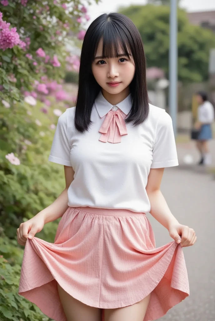 A Japanese Lady、cute little、18year old、Woman with sweet and sour smell、youthfulness、springtime、masterpiece、Beautiful limbs、High school students、