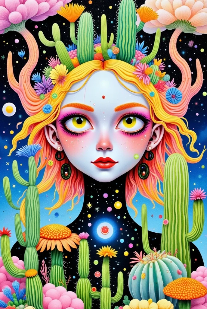 <lora:al3xxl:1> al3xxl, (Alex gray art:1), Anime, 1girl, beautiful, psychedelic, (veins:1.4), (space:1.3), time, vibrant, (detailed:1.3), looking at viewer, acid trip,