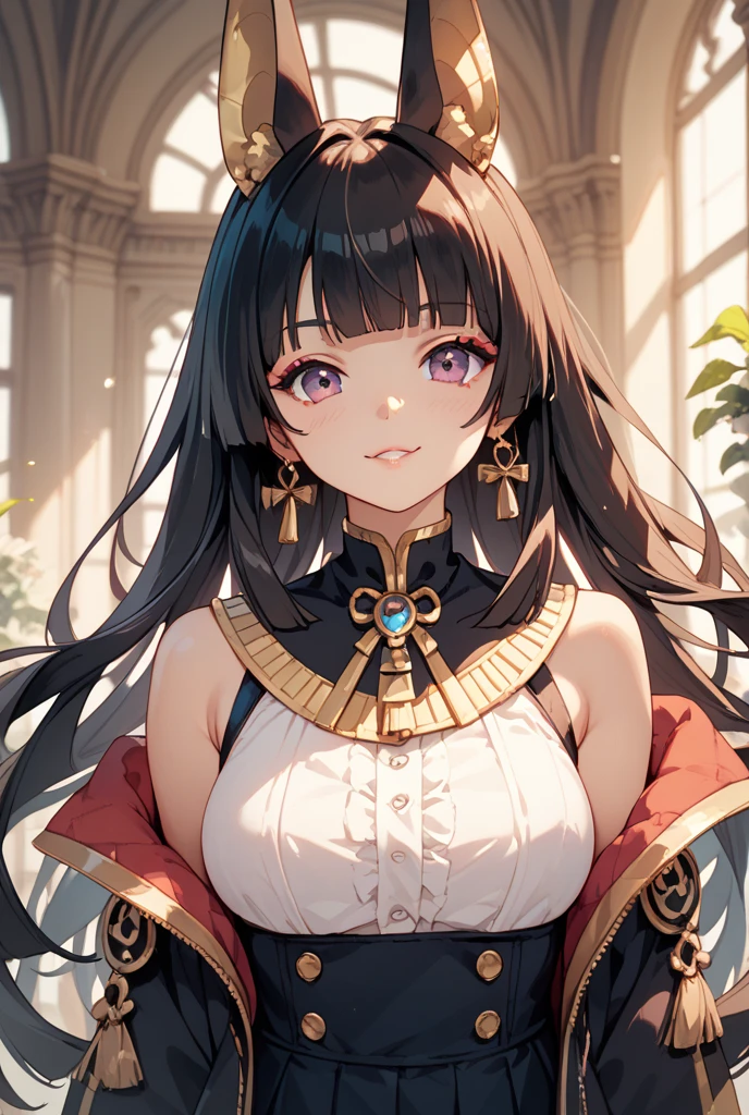 Absurd, High resolution, Ultra-detailed, (One Girl:1.3), Beautiful design images, expressiveness、Gold oval decorative frame、Floral border、 Blessed Prosperity, A sense of craftsmanship and technique