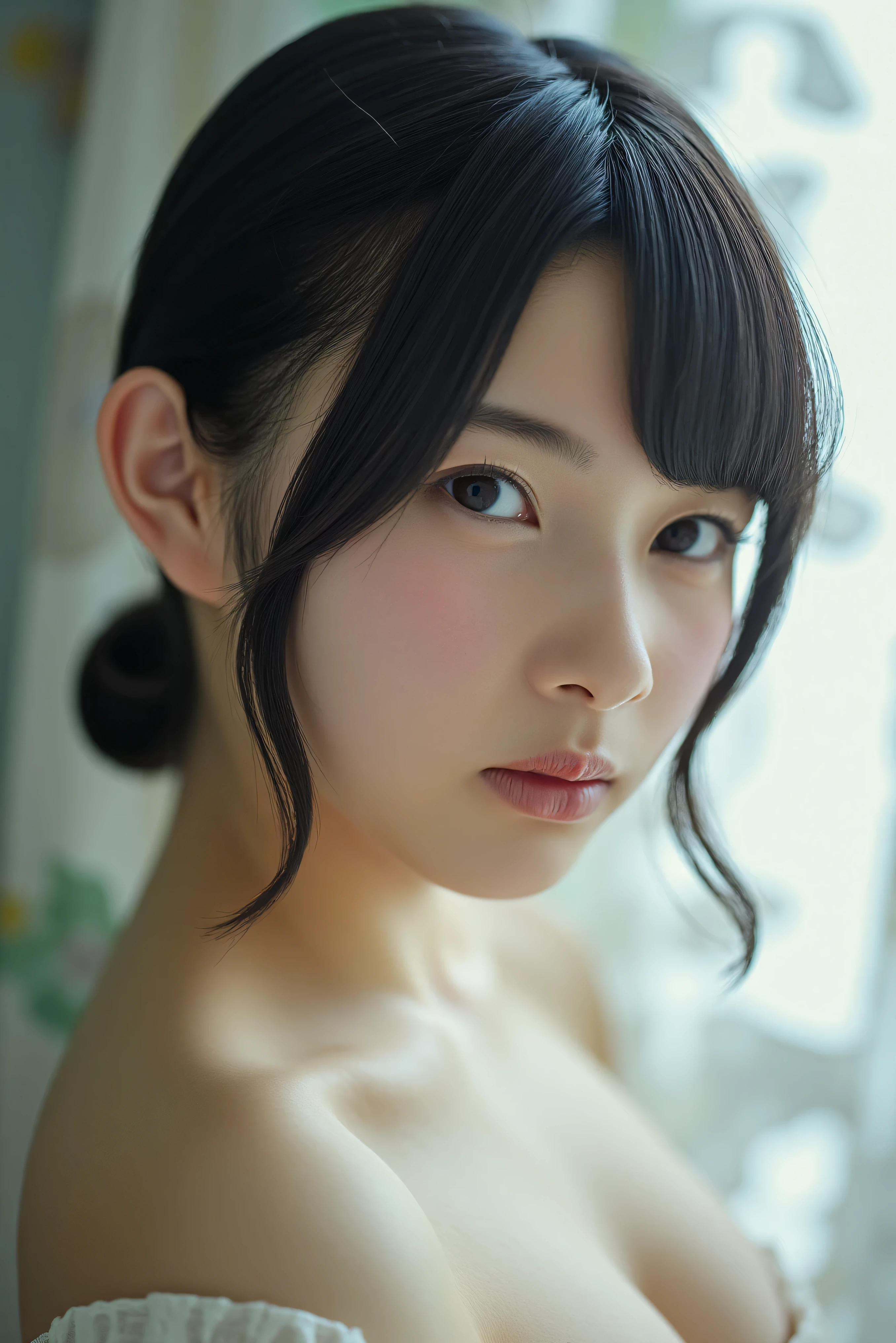 ((highest quality)), ((masterpiece)), (get used to it), perfect face, realistic skin texture, Full body shot、detailed face、 detailed and beautiful eyes, Random hairstyles for short hair or updo、、1 Japanese woman,beautiful face, vocalist、My name is Hiromi、sweaty:2.0,wet skin:2.0、wet hair:2.0,half open mouth、blush:2.0、expression of ecstasy,Are standing、masturbation、Lower body is naked