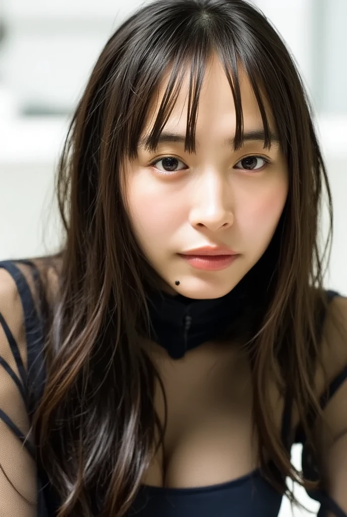 (Photorealistic:1.4)、highest quality、Very delicate and beautiful、High Detail、Beautiful and bright cinema lighting、Brighten face、(((Blank dark background))))、One girl、15-year-old student、Tifa_Lockhart、whole body、Black T-Bag、Lower Breast、wet white bikini、Belly button、Black-haired、Hair length、Elbow Handbags、Beautiful Detail Red Eyes、(Anime-style realistic erotic woman sitting on the ground、I overdo it and lose my hip)、(Arms tied behind back)、(Mount Position)、(from the front)、(From above)、(Close-up)、(Upper body)、(Ahegao、Terrorist、Lament:1.1)、Estrus、(Please open your face facing upwardouth as wide as possible.)、(Heavy drooling)、(Respect)、Wet Eye Makeup、Perfect Face、(Highly detailed eyes、nose、mouth、tongue)、((Begging for forgiveness、craving)、((Spraying a large amount of white translucent adhesive liquid、Wet skin))