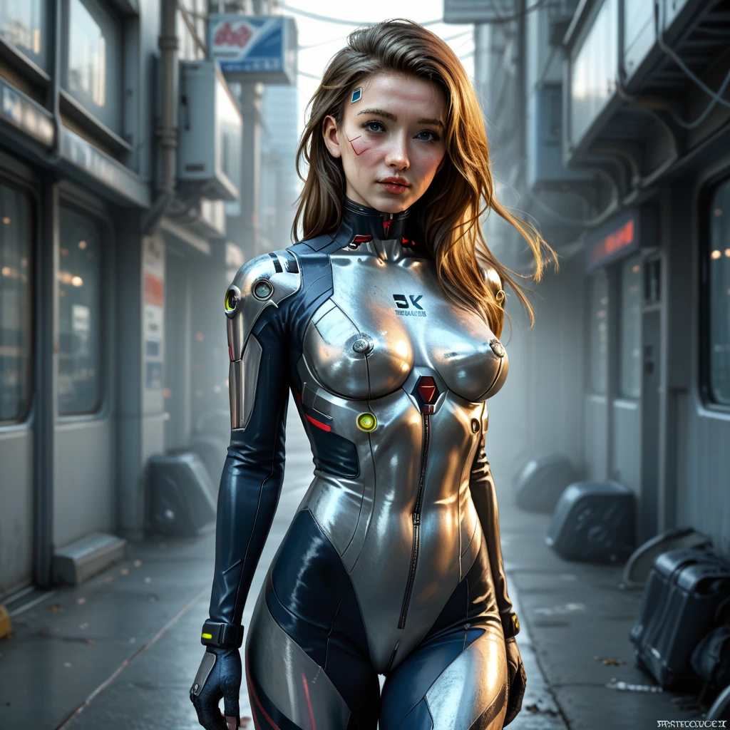 a beautiful woman cyborg, walking in a crowd of people on the street in a big city, 1/2 body crop, slim body, beautiful figure, magnificent anatomy, intricate details, HDR, intricate details, hyper-detailing, natural skin textures, hyper realistic, soft light, sharp, absurdres, masterpiece, beautiful