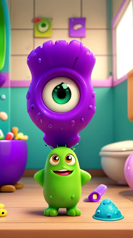 Pixar style plushy Cthulu rising from Andy's toybox to destroy the cast of Toy Story