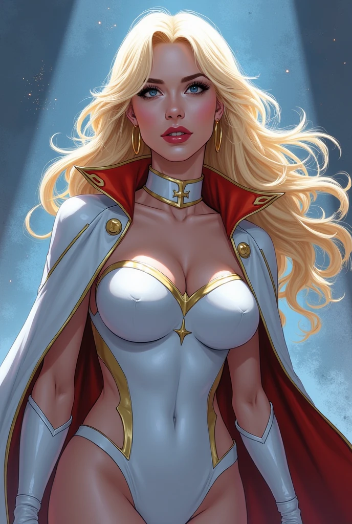 (masterpiece:1.2), (best quality:1.2), perfect eyes, perfect face, volumetric lighting, 1girl, 1boy mature female, hand on hip, flexing biceps, long hair, blonde hair, seductive smile, blush, sweat, white skirt dress, soldier \(dq3\), winged helmet, red cape, gold bracelets, abs, toned, wide hips, thick thighs, huge breasts, sky, detailed background, ((sunset ambiance light:1.0))