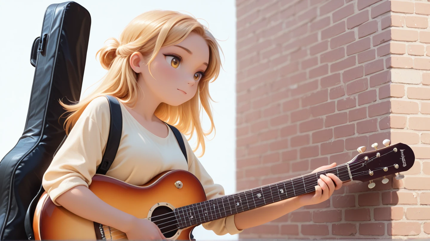 10 YEAR OLD GIRL STRAIGHT BLONDE HAIR,ULTRA REALISTIC, MASTERPIECE, , PHOTOREALISTIC, GUITAR, (raw photo: 1.2), (photorealistic: 1.4), (best quality: 1.4), (ultra highres: 1.2), (highly detailed: 1.3), --auto --s2