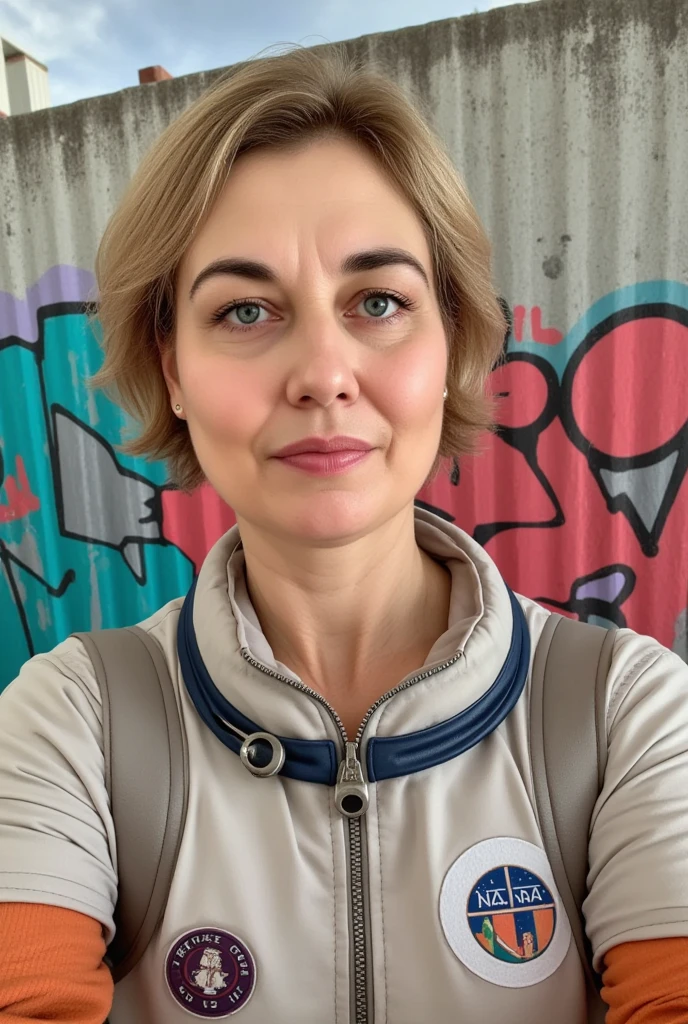 realism, blonde, cute, petite, bob hair, smile,best quality,Sweatsuit