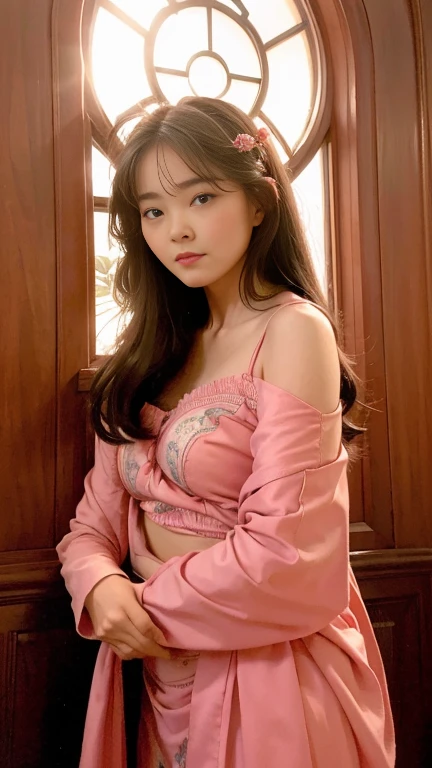 Jennie in a Victoria's Secret satin robe 