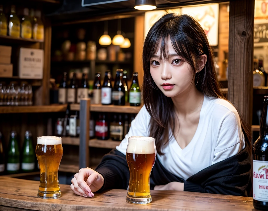 Woman Drinking Beer